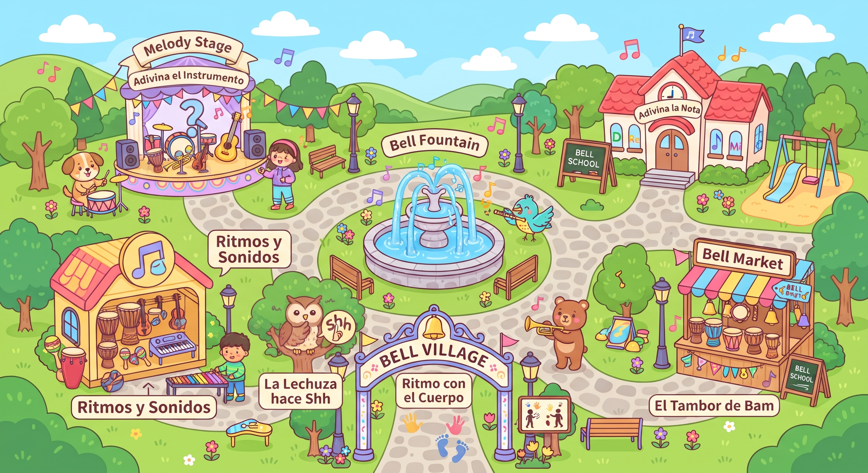 Mapa de la Villa Musical